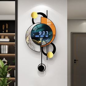 26.4"LED Silent Wall Clock Multi-function Display Voice-Activated, Dual Power Suppiy 26.4"LED Silent Wall Clock Multi-function Display Voice-Activated, Dual Power Suppiy